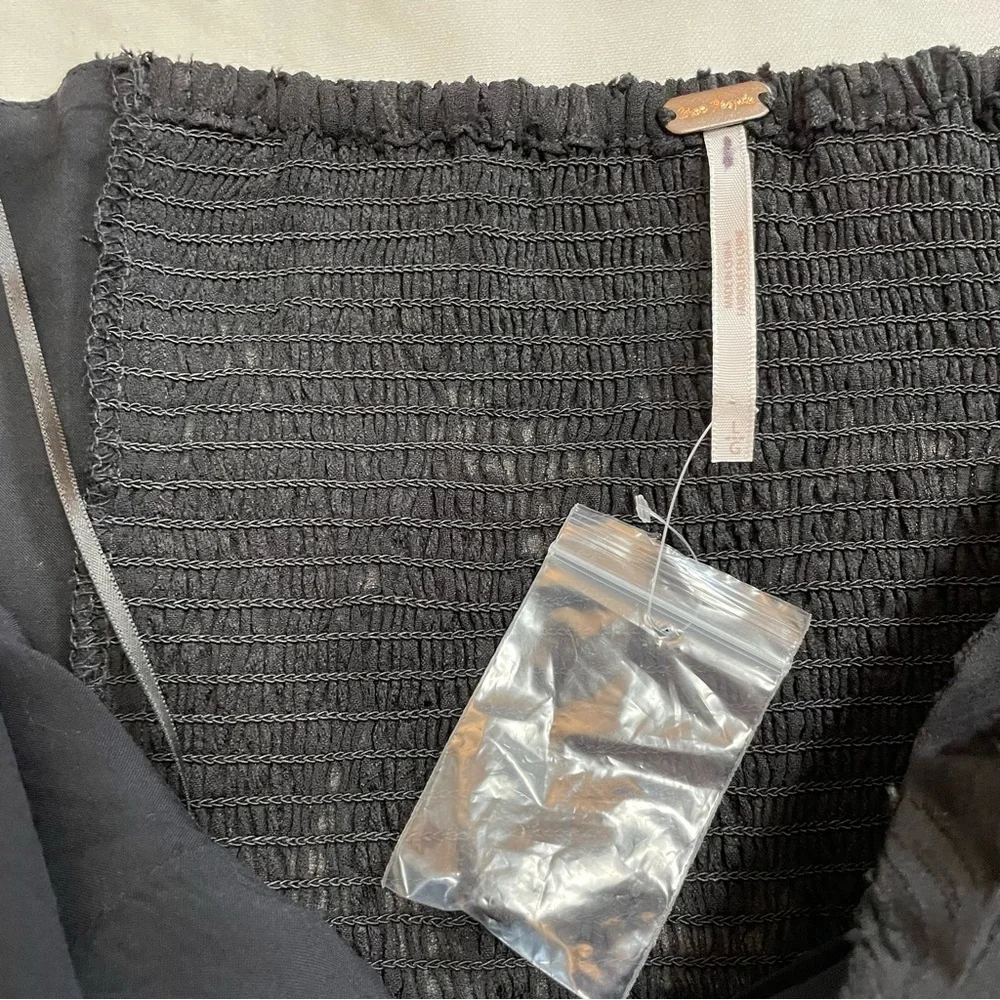 New Free People Black Bella Corset Top Size L
